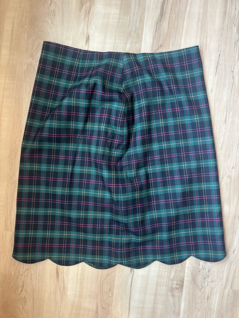 like new - talbots vintage-y plaid midi skirt - size 10